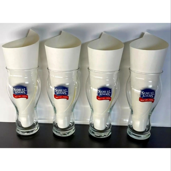 Samuel Adams Beer Glasses (Set of 4) 16 oz Boston  Lager Pint Glasses - Picture 3 of 3